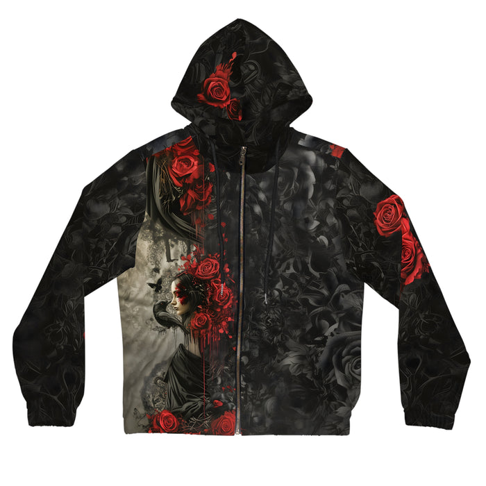 Metal Rose Women’s Full-Zip Hoodie