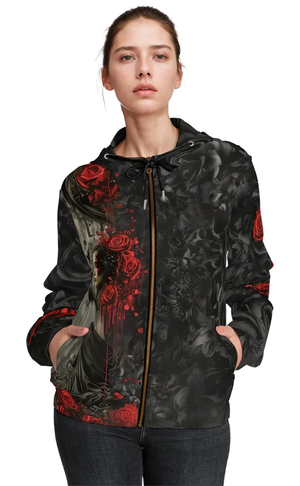 Metal Rose Women’s Full-Zip Hoodie